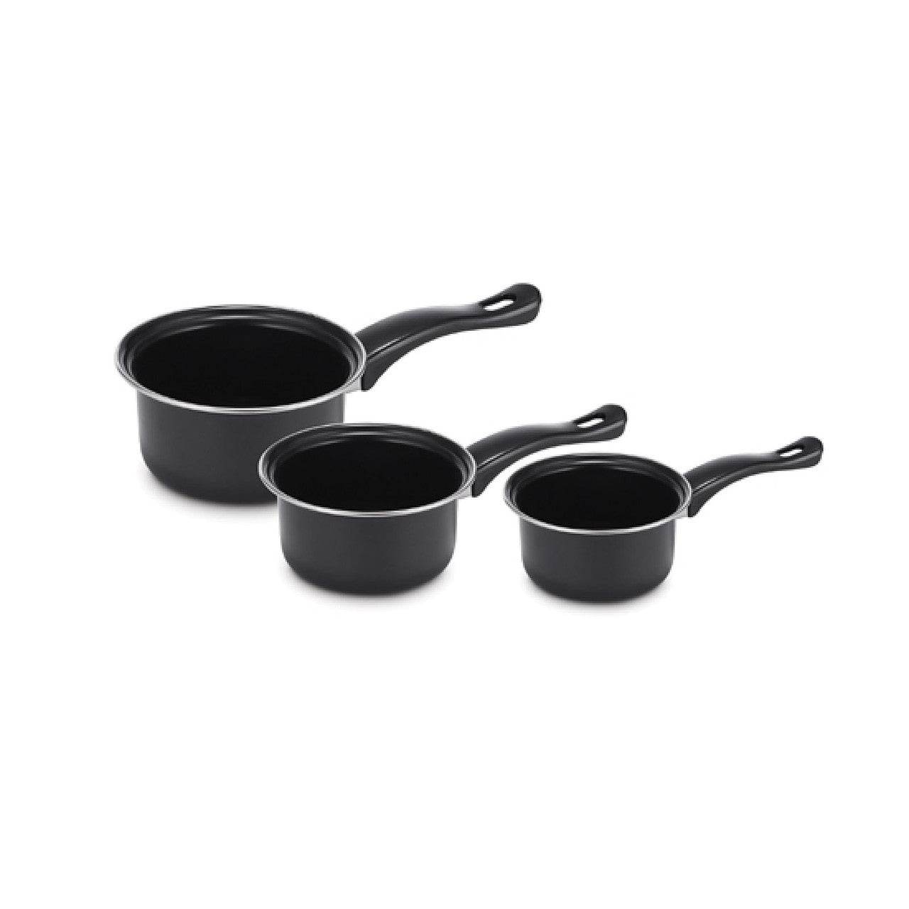 Brentwood 3 Piece Carbon Steel Sauce Pan Set - Metromarketstore