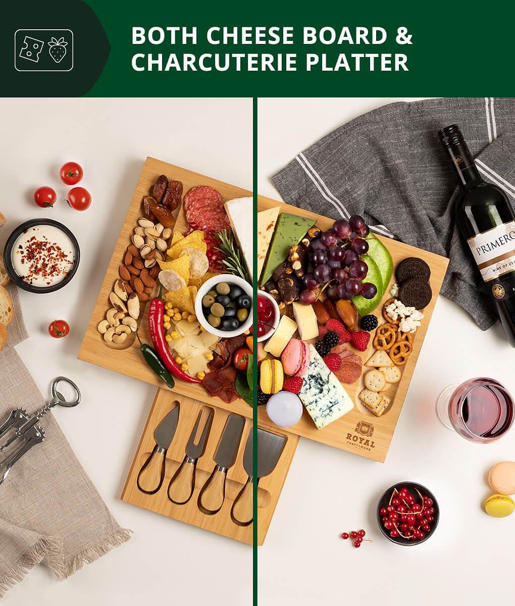 Cheese Board Set with Knives, 16.5“ x 11” - Metromarketstore