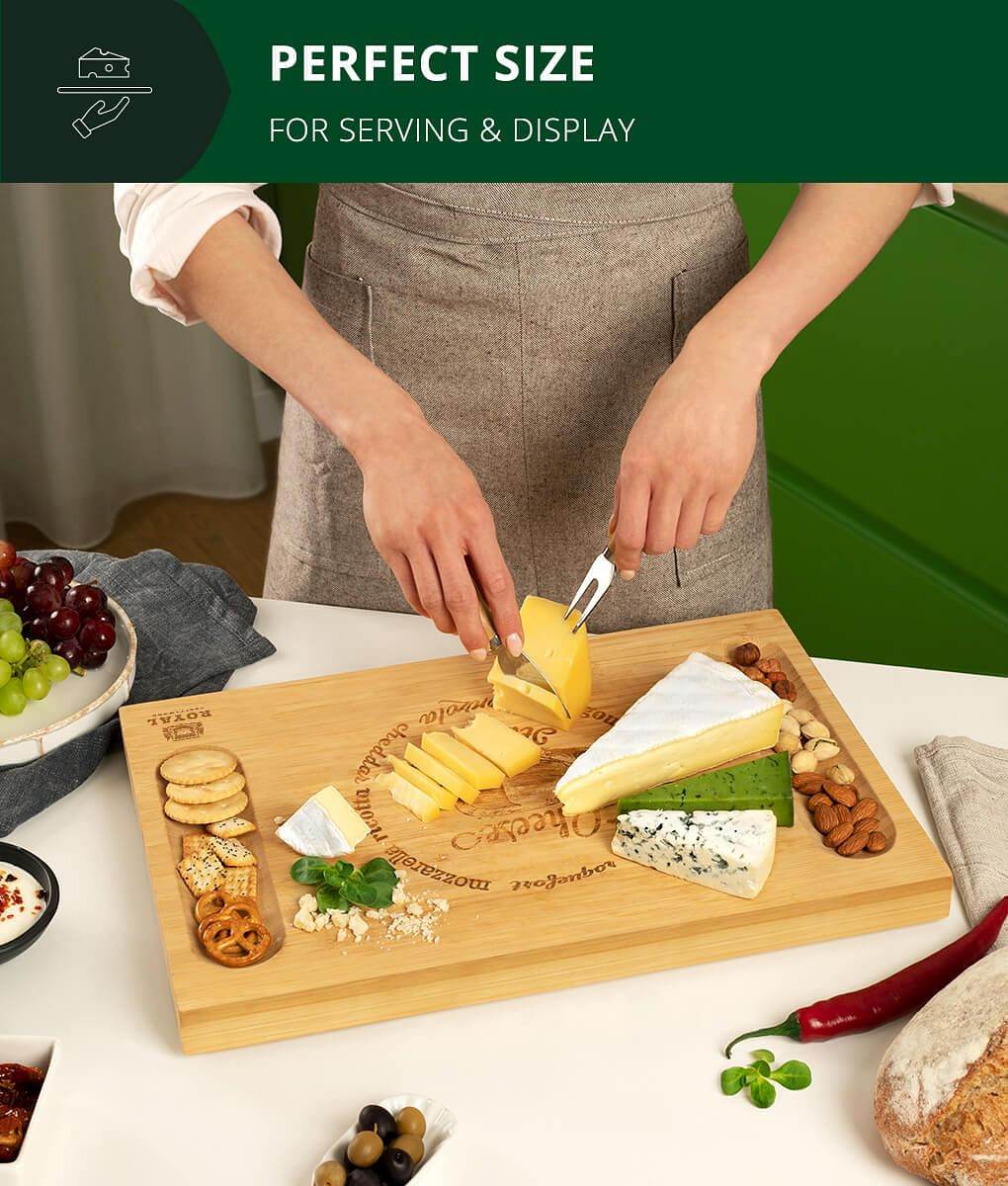 Cheese Board Set with Knives, 16.5“ x 11” - Metromarketstore