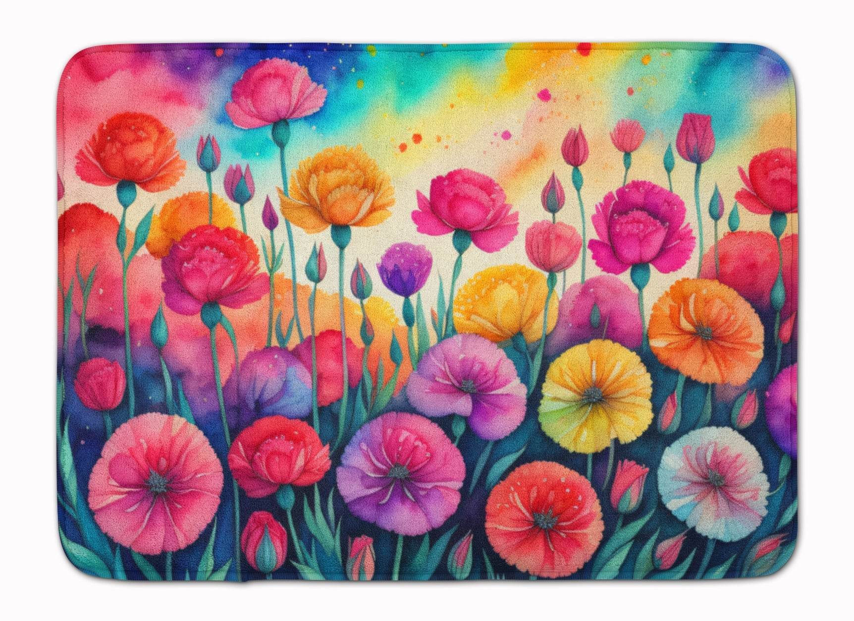 Carnations in Color Memory Foam Kitchen Mat - Metromarketstore