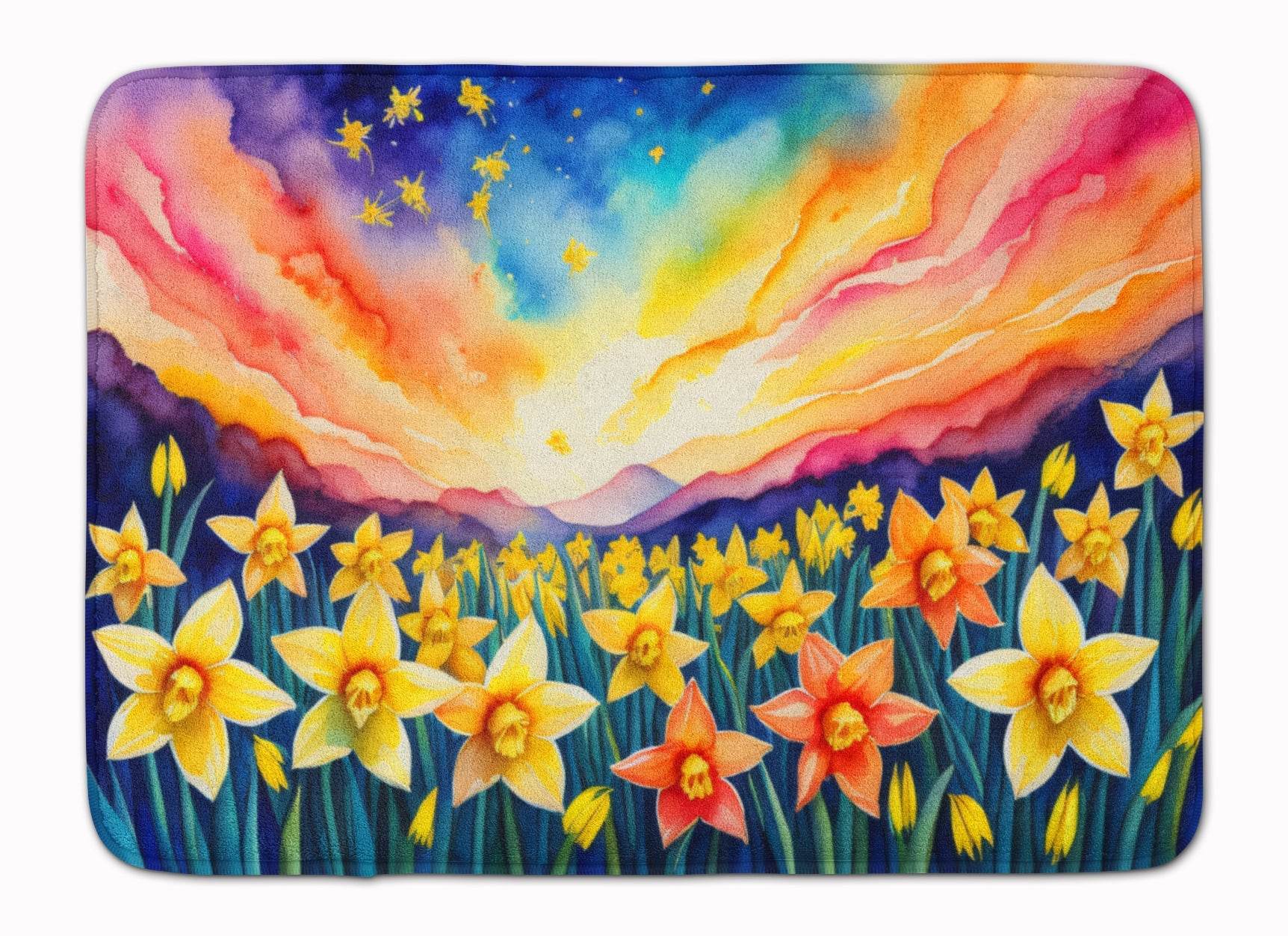 Daffodils in Color Memory Foam Kitchen Mat - Metromarketstore