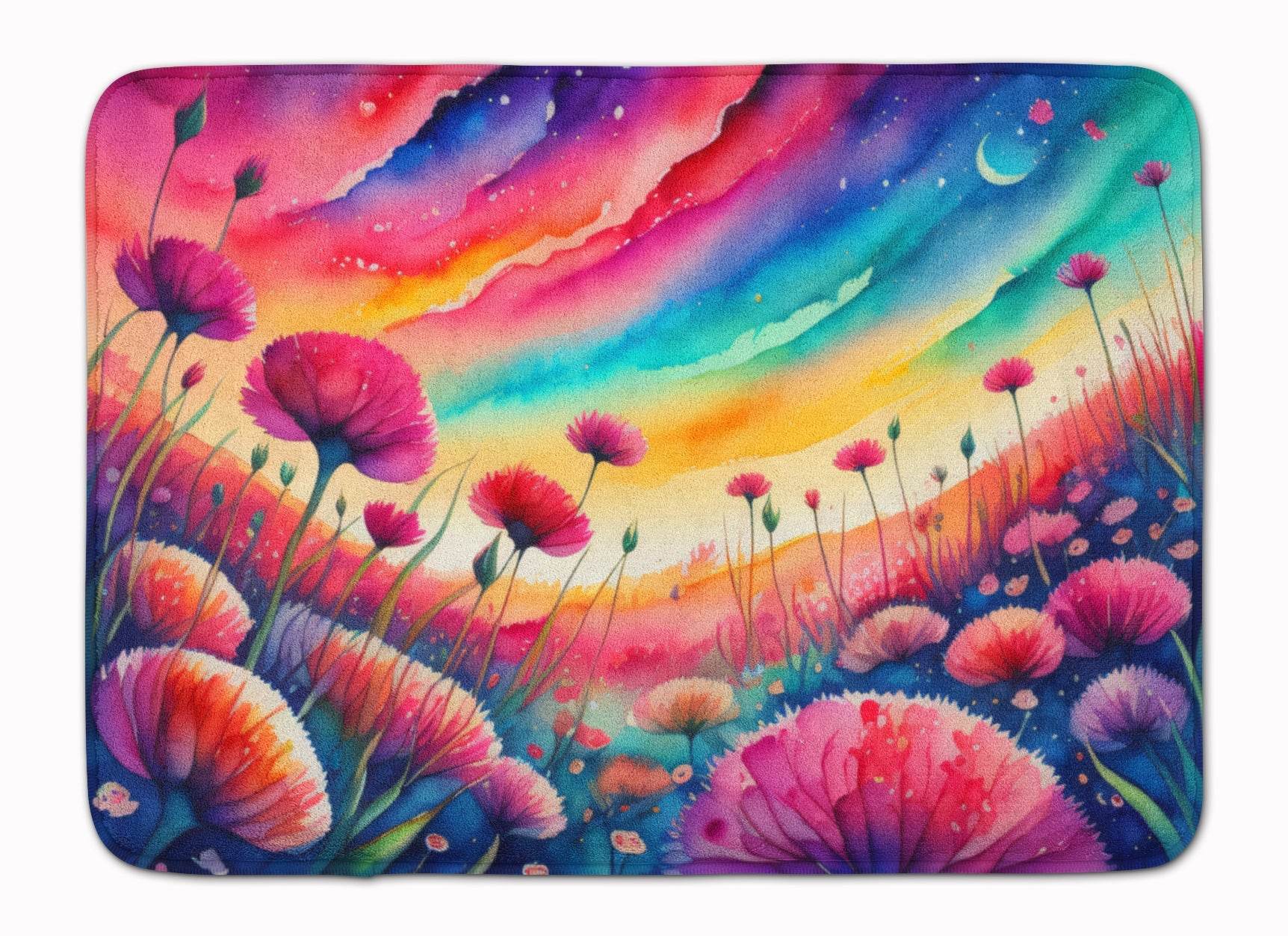 Dianthus in Color Memory Foam Kitchen Mat - Metromarketstore
