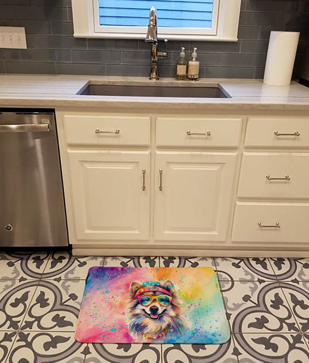 Keeshond Hippie Dawg Memory Foam Kitchen Mat - Metromarketstore