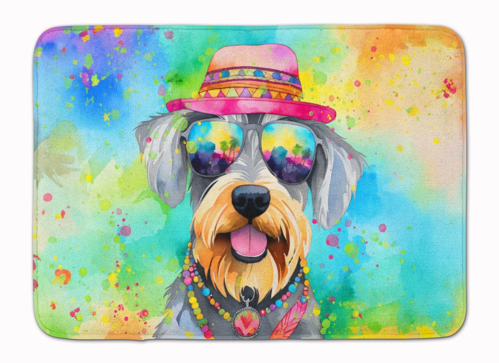Schnauzer Hippie Dawg Memory Foam Kitchen Mat - Metromarketstore