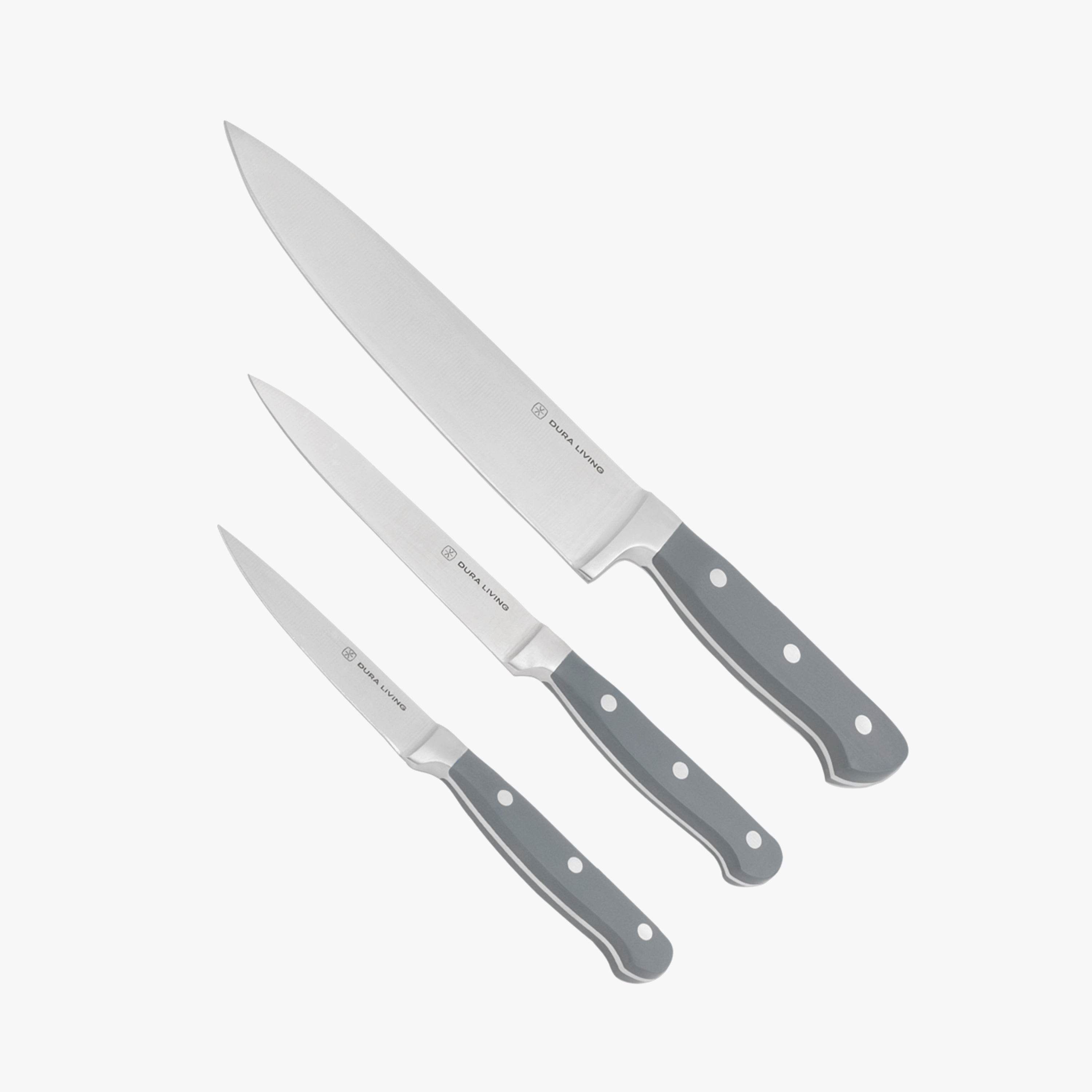 Superior 3-Piece Kitchen Knife Set- Gray-0