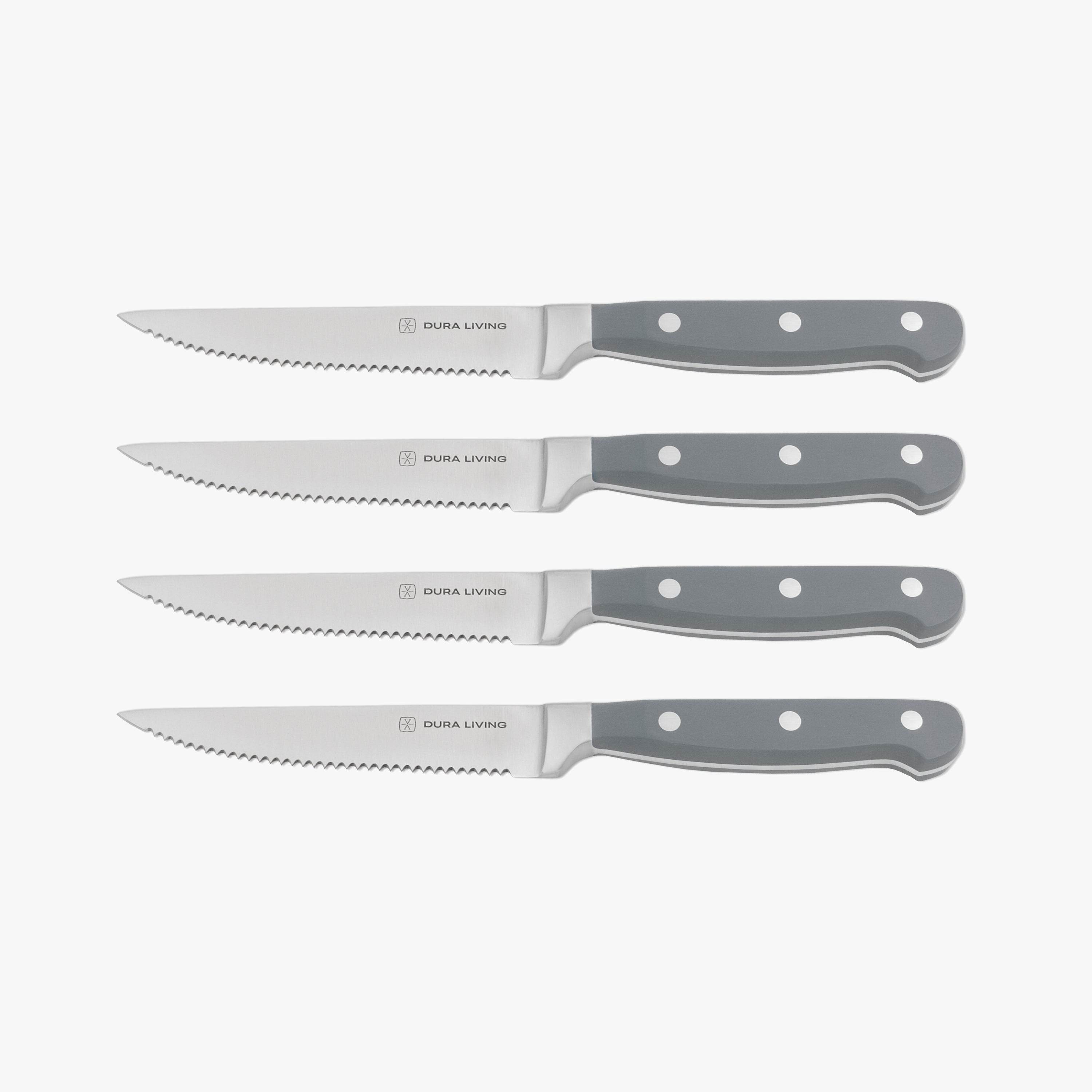 Superior Set of 4 Steak Knives - Gray - Metromarketstore