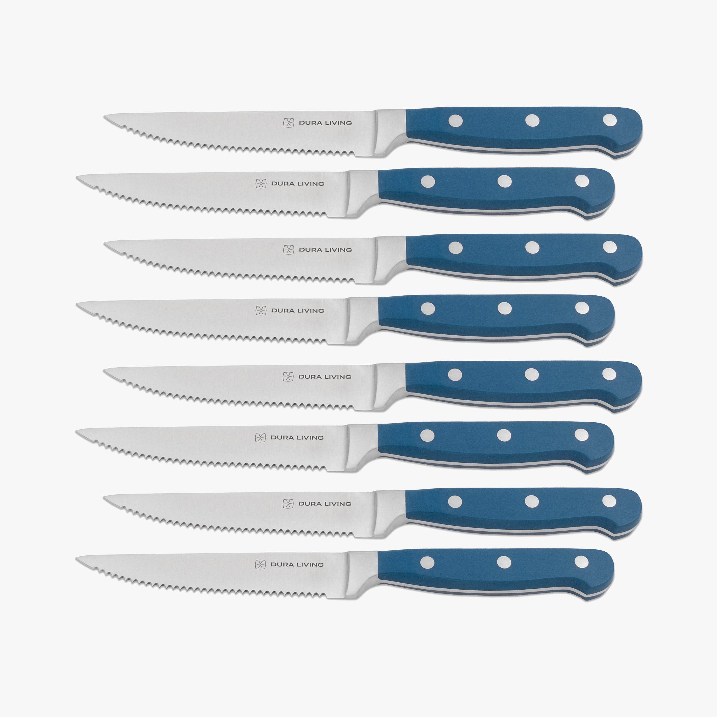 Superior Set of 8 Steak Knives - Royal Blue-0