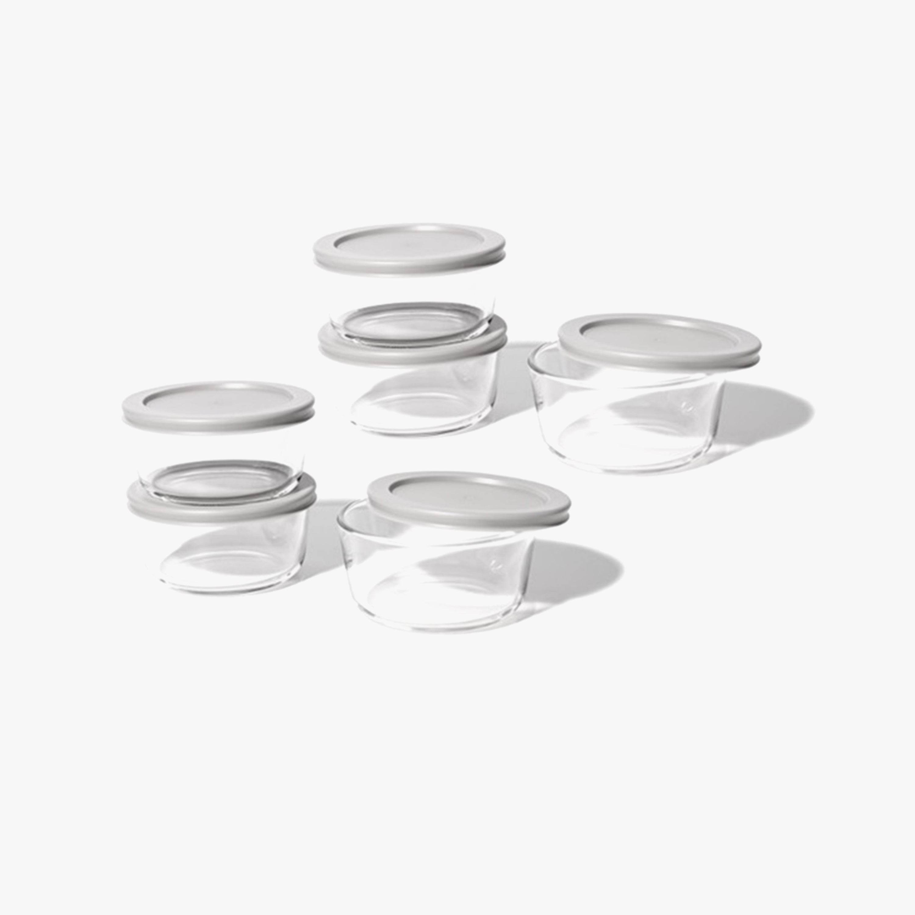 Glass Food Storage Containers - 12 Piece 2 Cup Set (6 Containers + 6 Lids) - Metromarketstore