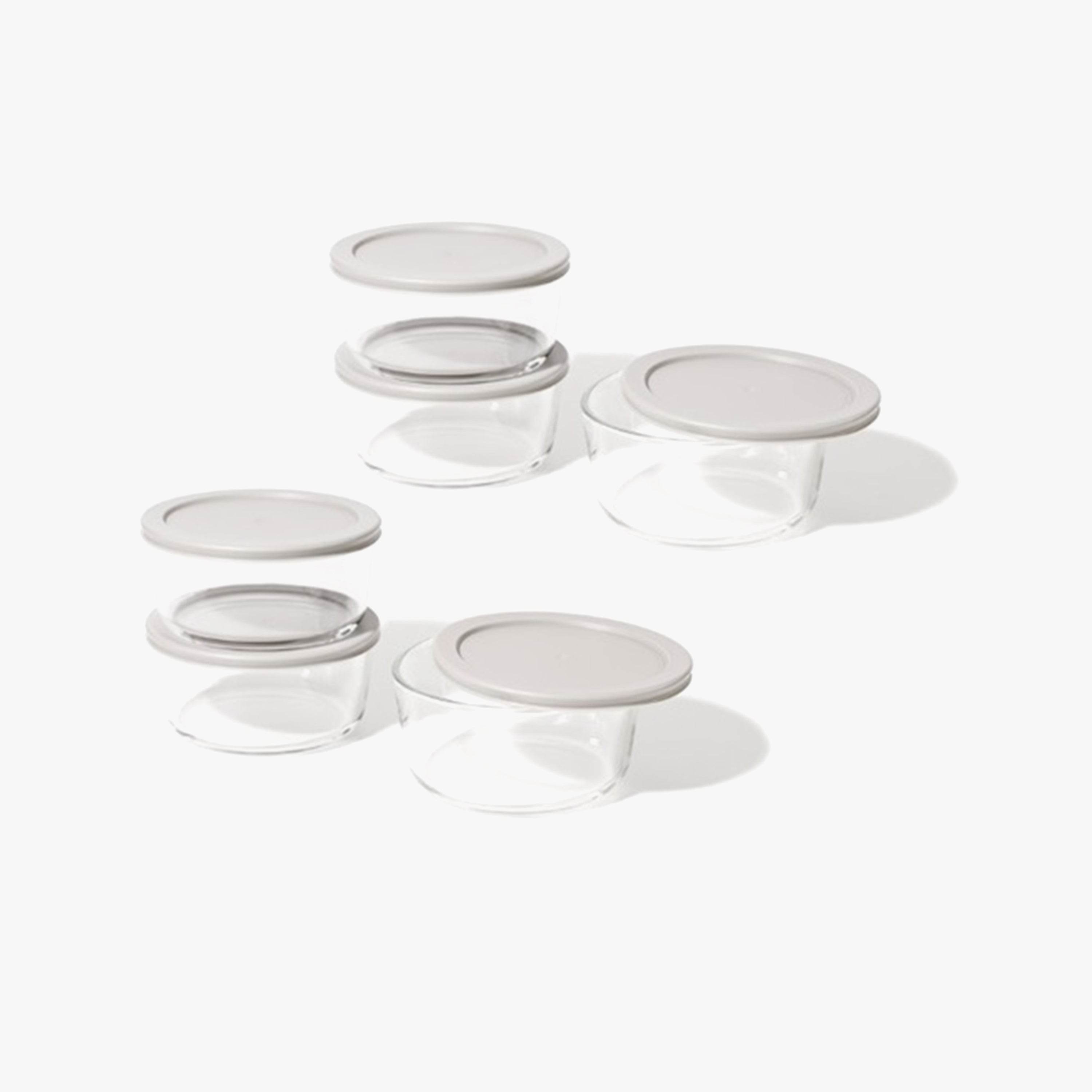 Glass Food Storage Containers - 12 Piece 4 Cup Set (6 Containers + 6 Lids) BPA-Free Lids - Metromarketstore
