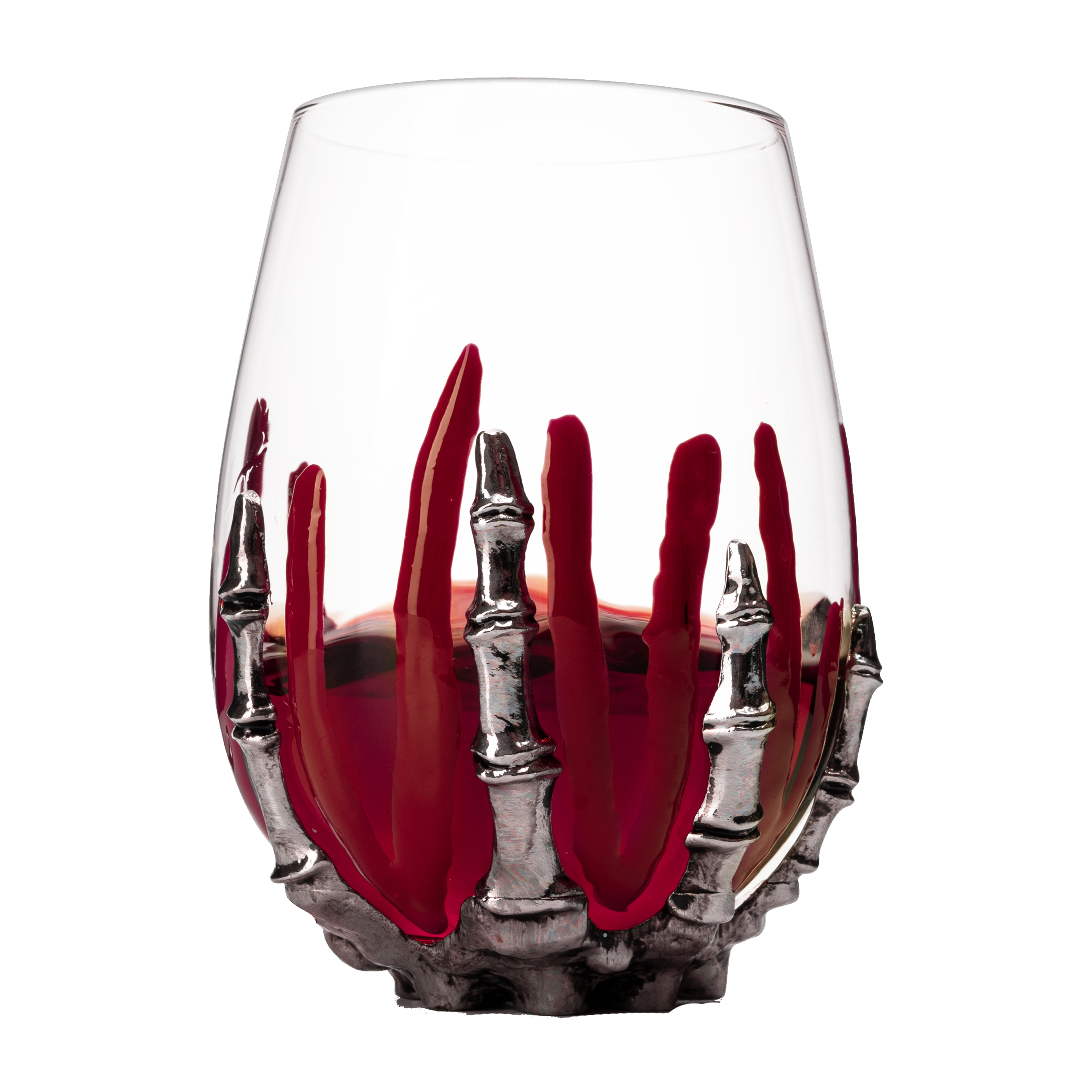 Skeleton Wine Glass, Bloody Hand Wine Skull Glass - 12oz Skeleton Glasses 5" H, Goth Gifts, Skeleton Gifts, Skeleton Decor, Spooky Wine Gift Set, Themed Parties! - Metromarketstore