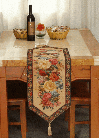 Tache Colorful Country Rustic Floral Morning Awakening Table Runner - Metromarketstore