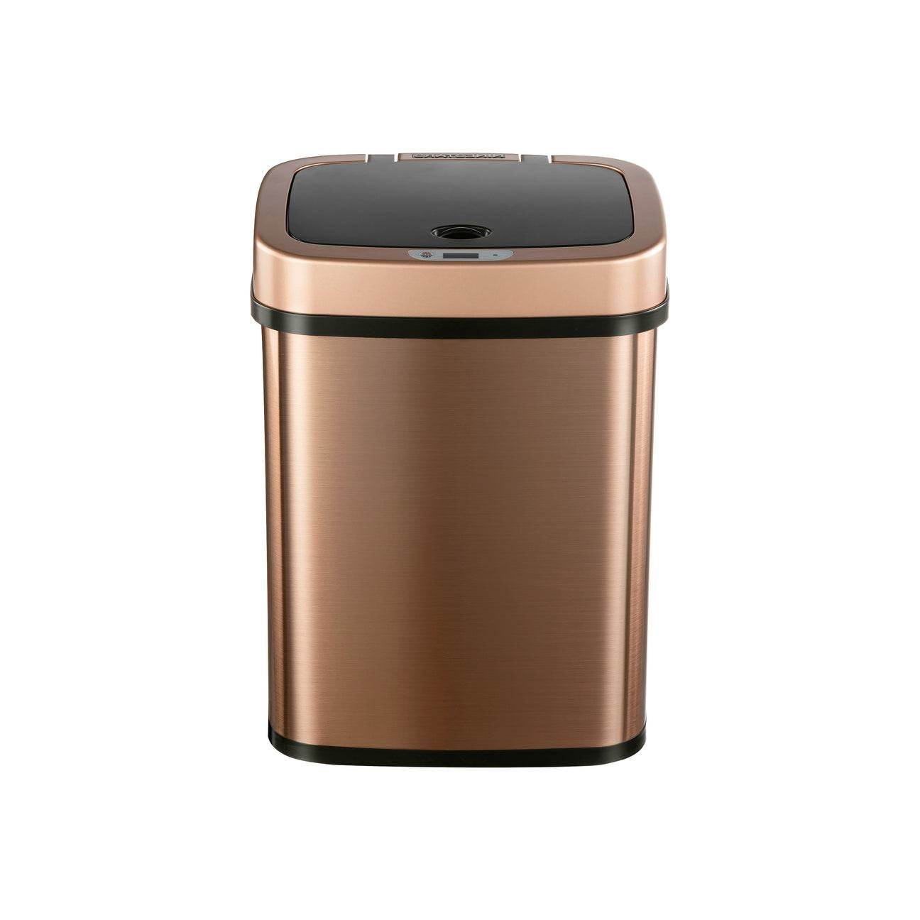 3-Gallon Motion Sensor Touchless Stainless Steel Trash Can in Copper Gold Finish - Metromarketstore