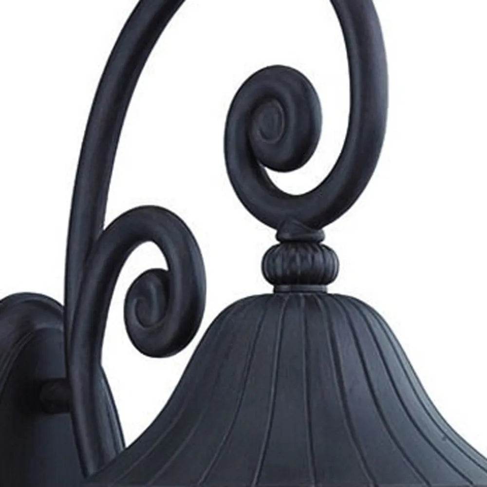 HMS Modern Three-Light Matte Black Wall Sconces Leaf Detail - Metromarketstore