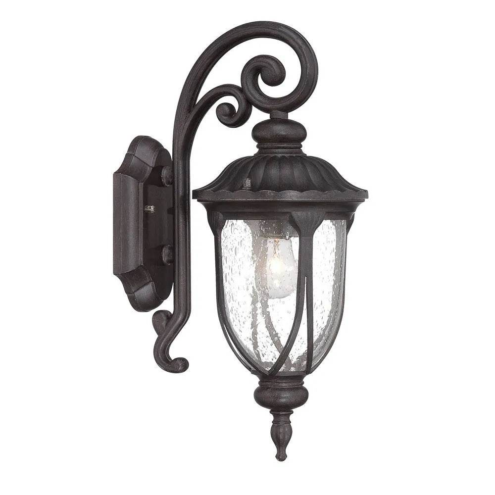 HMS Warm White Black Cast Aluminum Glass Lantern - Metromarketstore