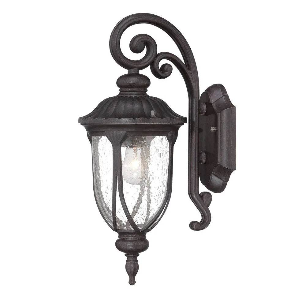 HMS Warm White Black Cast Aluminum Glass Lantern - Metromarketstore
