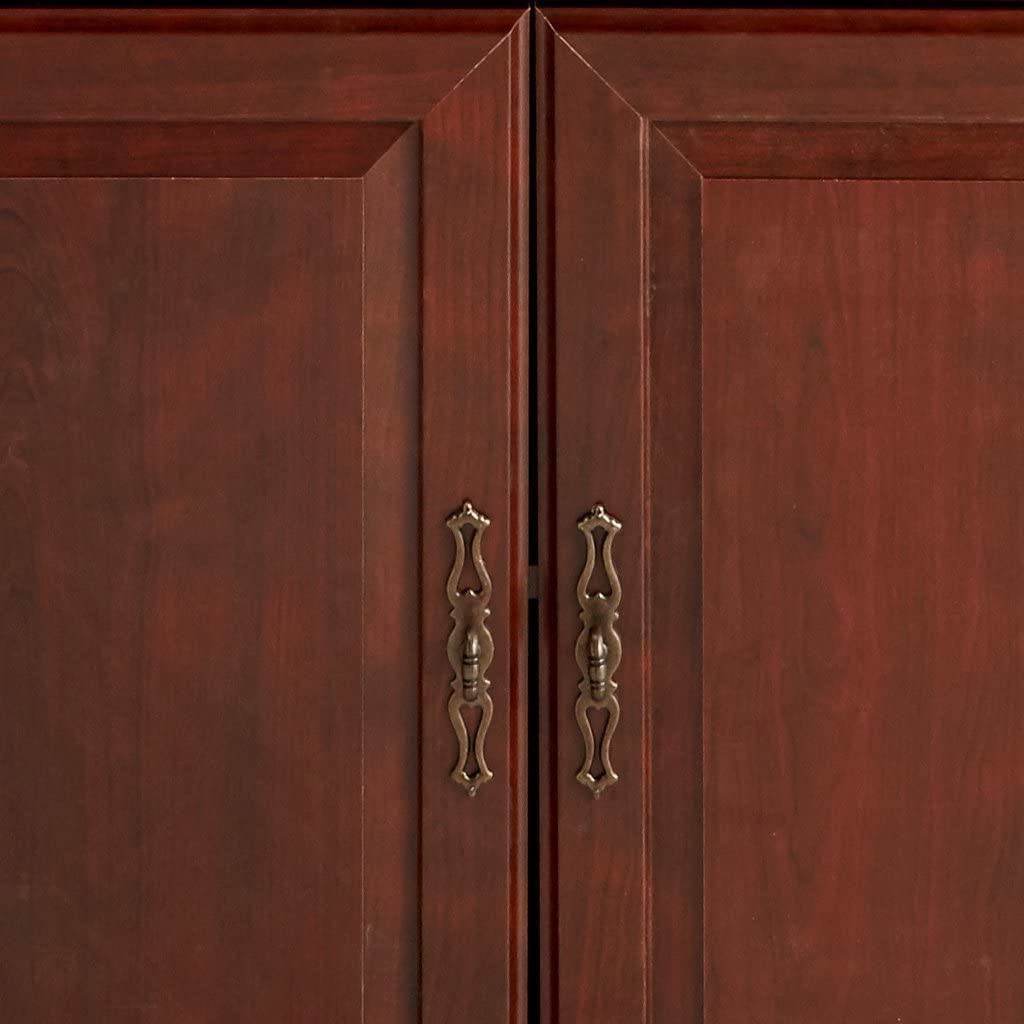 71-inch High 3-Shelf Wooden Bookcase with Storage Drawer in Cherry Finish - Metromarketstore