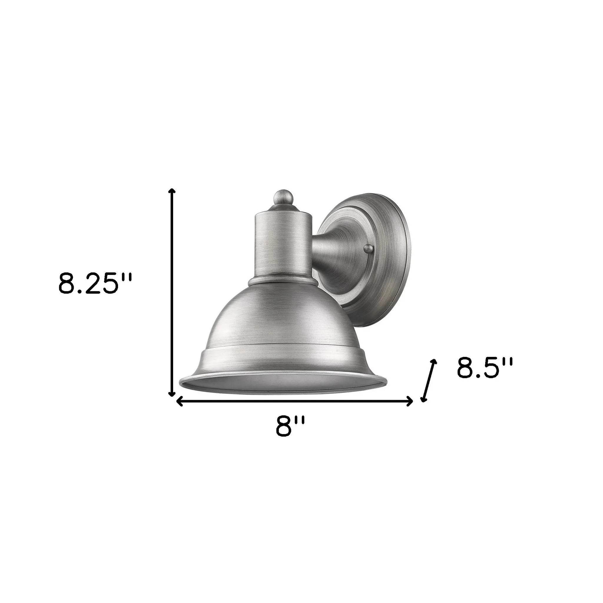 HMS Outdoor Wall Lamps Brushed Silver Aluminum Sconce with Stylish Design - Metromarketstore