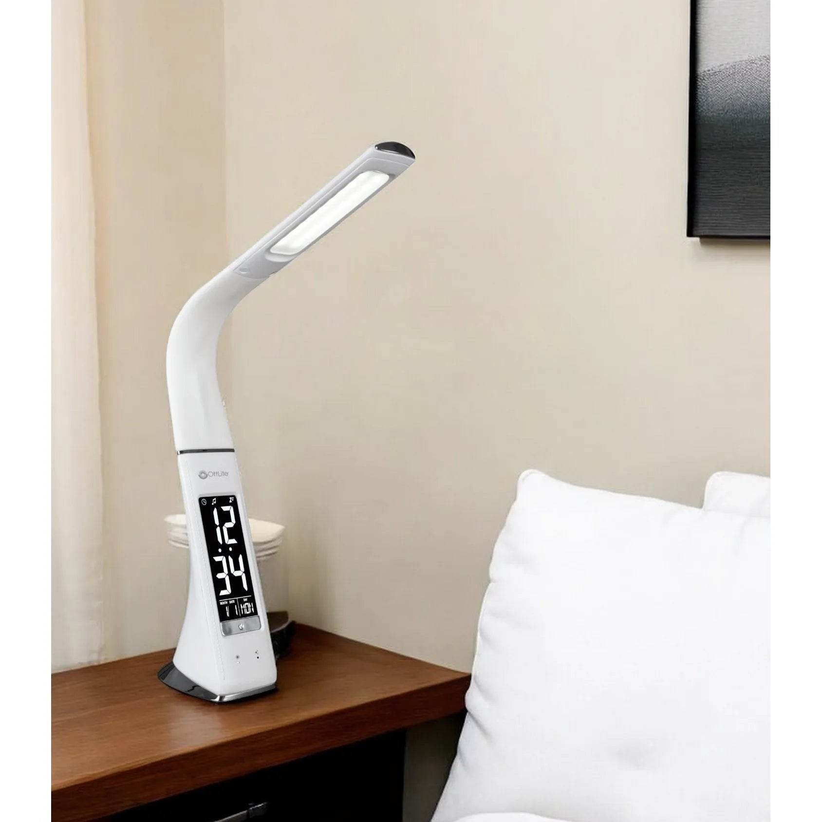 HMS Contemporary White LED Desk Lamp with Sanitizing Features Table Lamps - Metromarketstore
