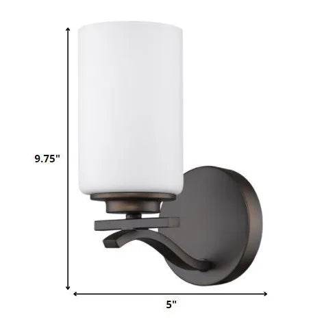 HMS Contemporary One Light Bronze and Glass LED Wall Sconce - Metromarketstore