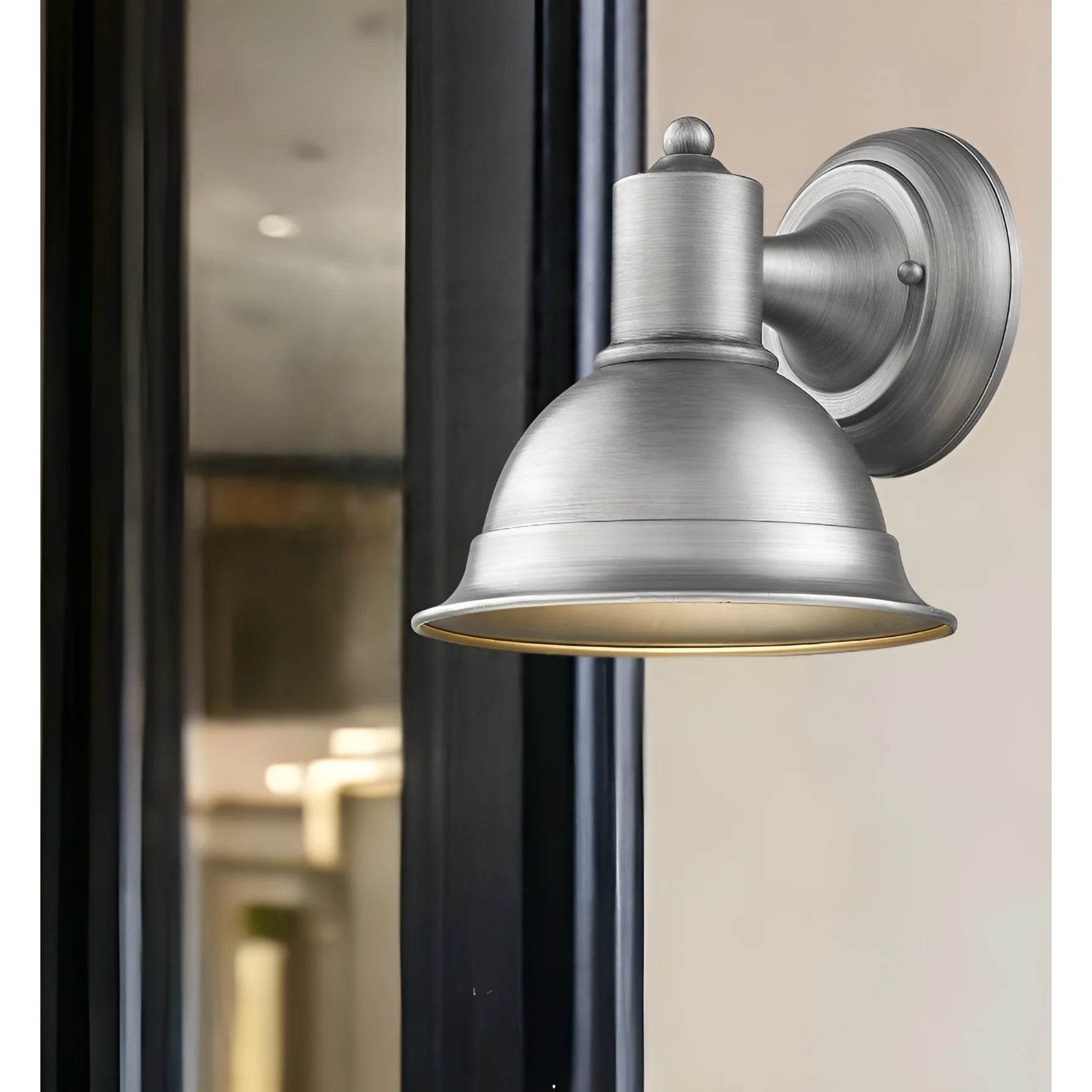 HMS Outdoor Wall Lamps Brushed Silver Aluminum Sconce with Stylish Design - Metromarketstore