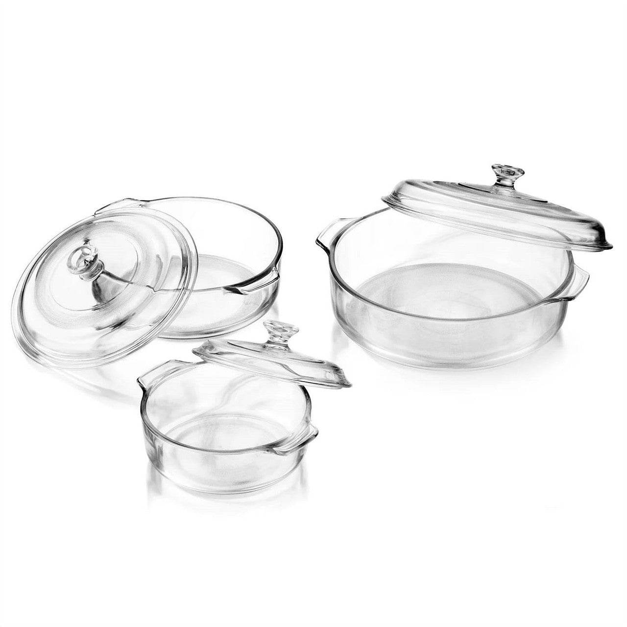 6-Piece Glass Bakeware Casserole Baking Dish Set - Dishwasher and Oven Safe - Metromarketstore