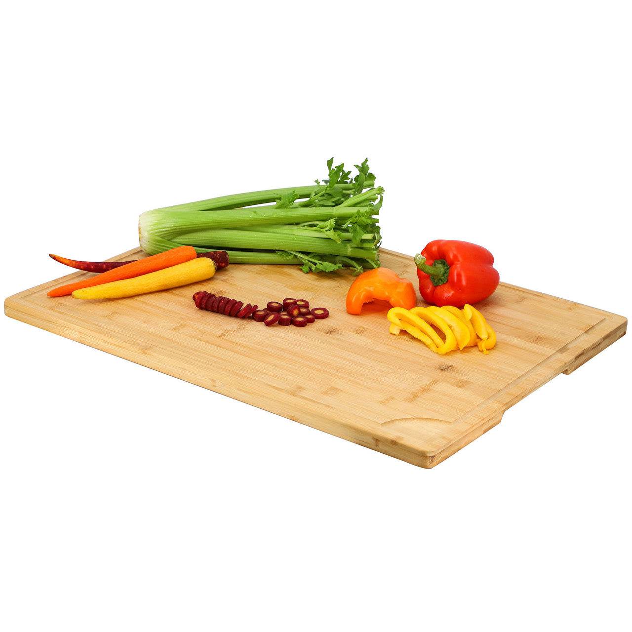 MegaChef Bamboo 24 x 18 Inch Large Cutting, Prep and Serving Board - Metromarketstore