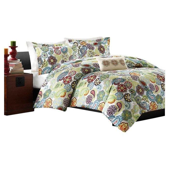 King size Multi Color Paisley 4 Piece Bed Bag Comforter Set - Metromarketstore