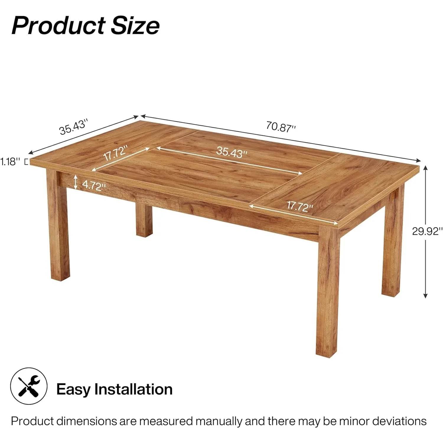 Farmhouse Dining Table for 6-8 - Metromarketstore