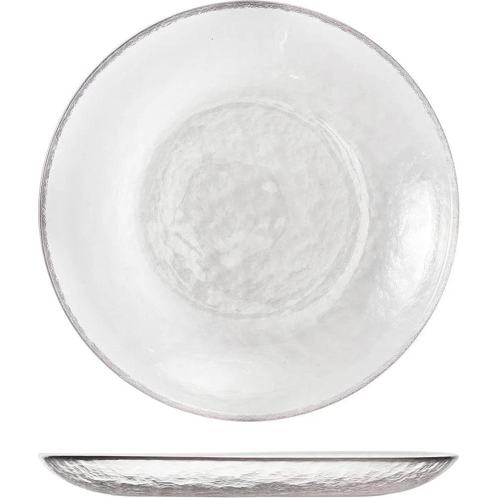 Clear Glass Salad Plate Set of 4 8 Inch - Metromarketstore