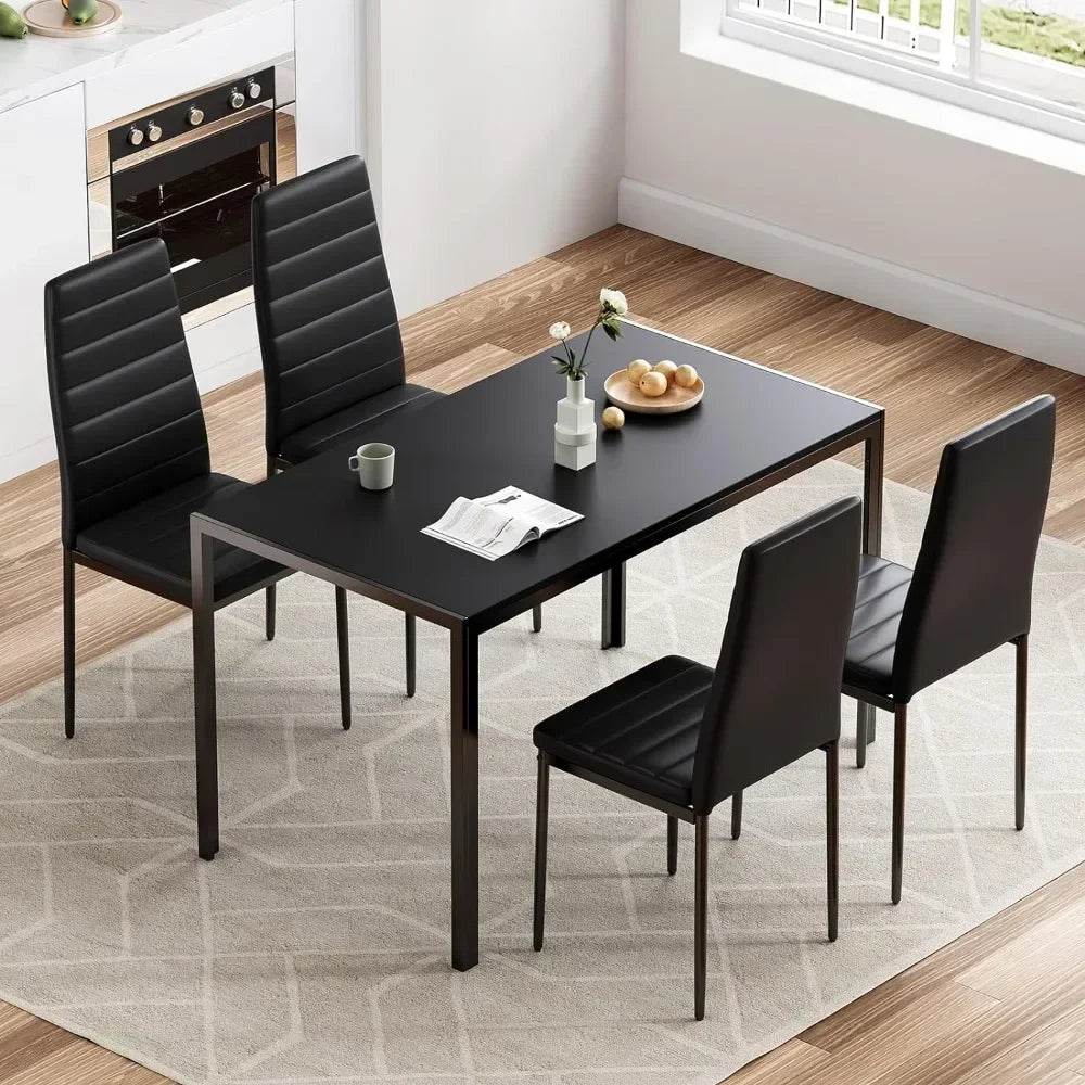 5-Piece Dining Table Set, Kitchen and Chairs for 4 - Metromarketstore