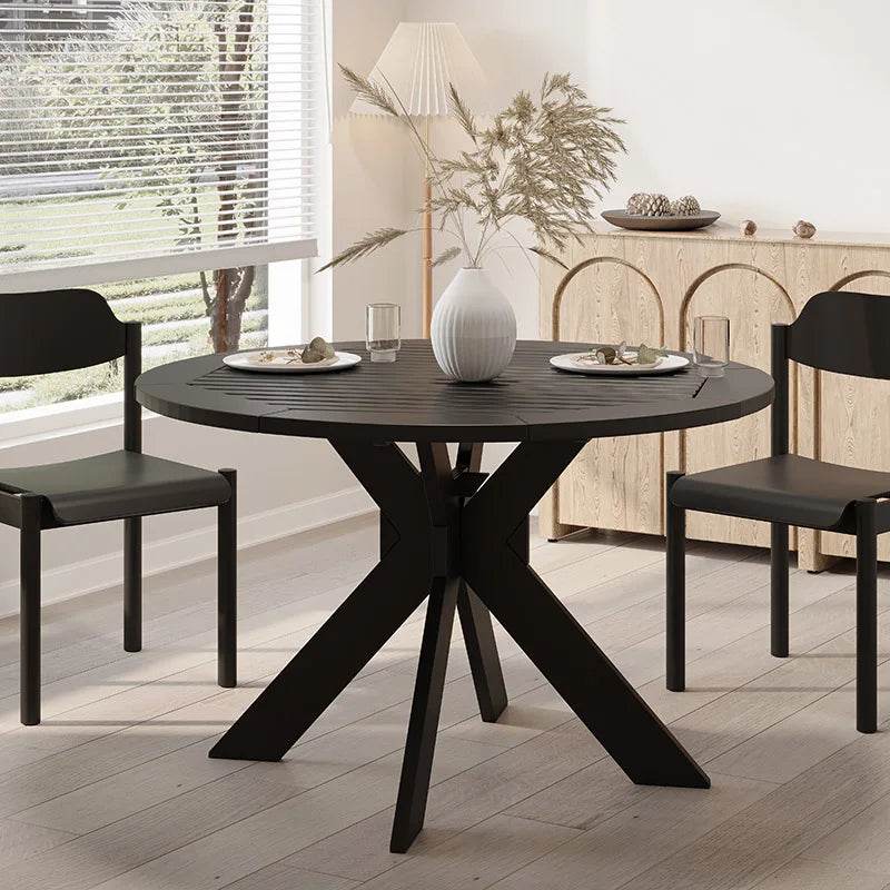 Sandee Dining Table, Round, Black - Metromarketstore