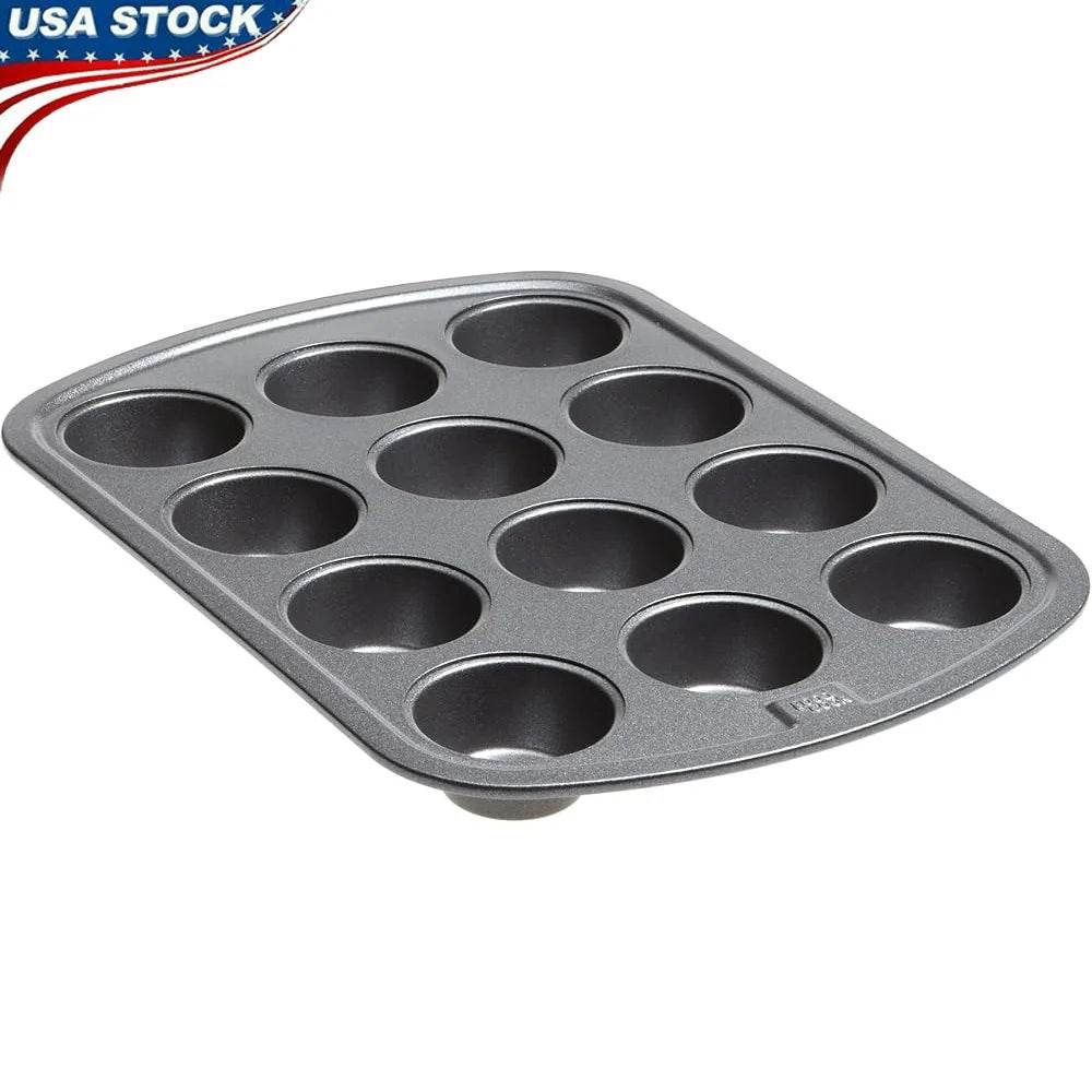 Nonstick Steel Mini Muffin Pan 12 Cup Baking Tray - Metromarketstore