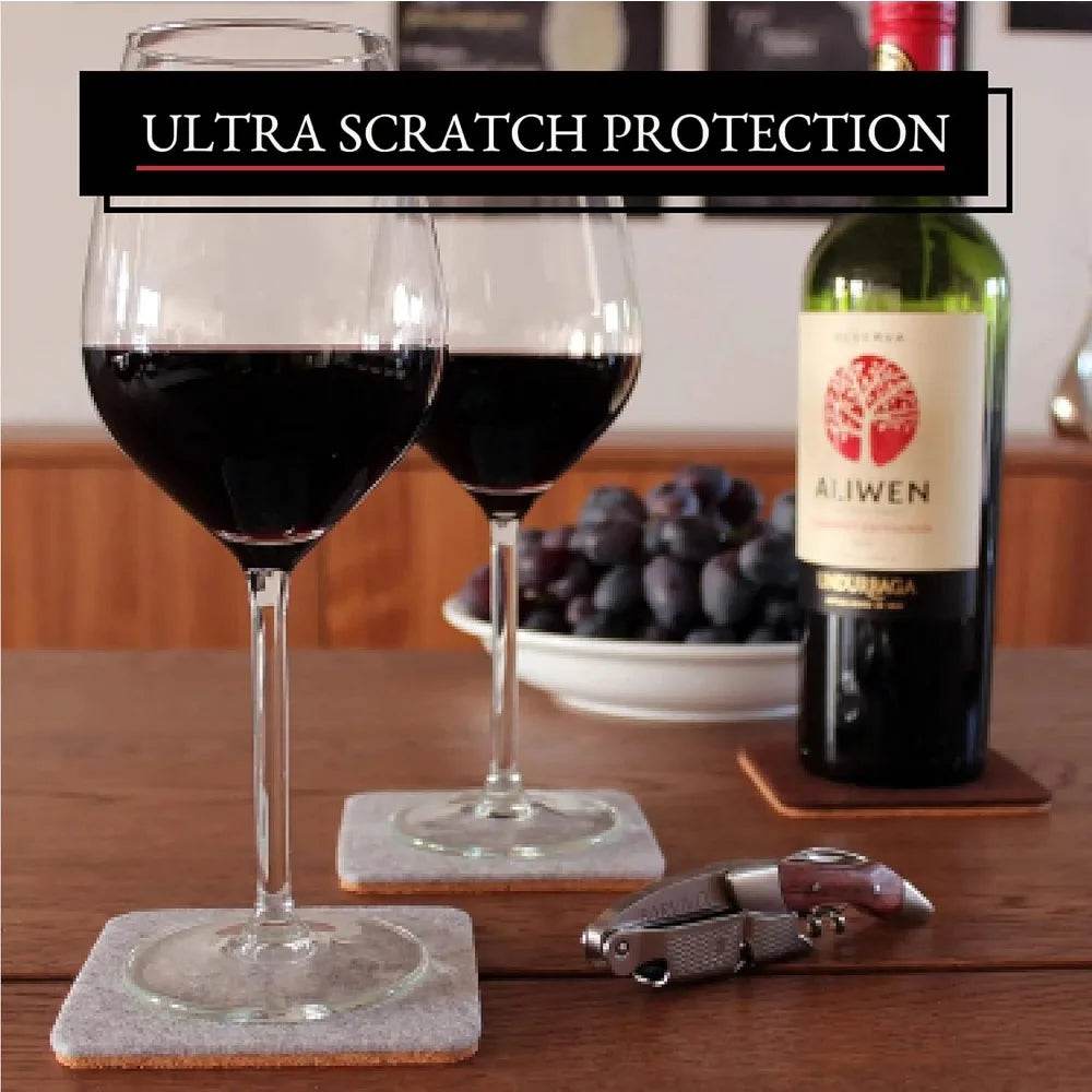 Classic Felt Coasters for Drinks - Set of 8: Cork - Metromarketstore