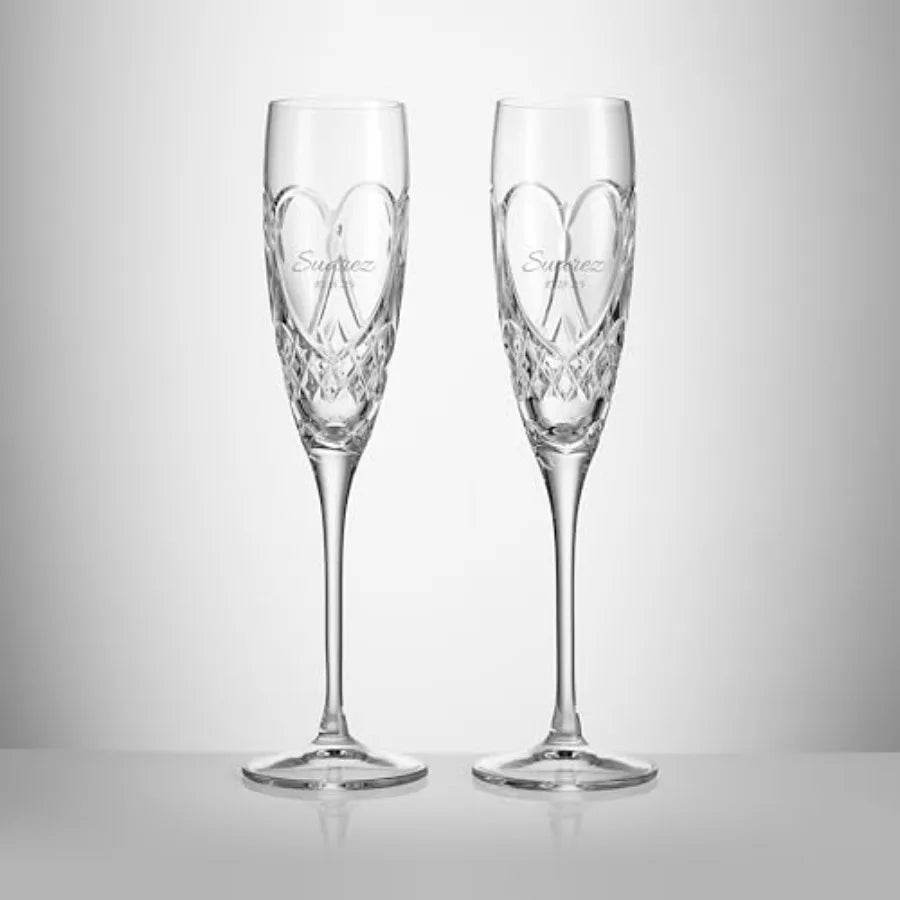Personalized True Love Wedding Champagne Flutes Set of 2 - Metromarketstore