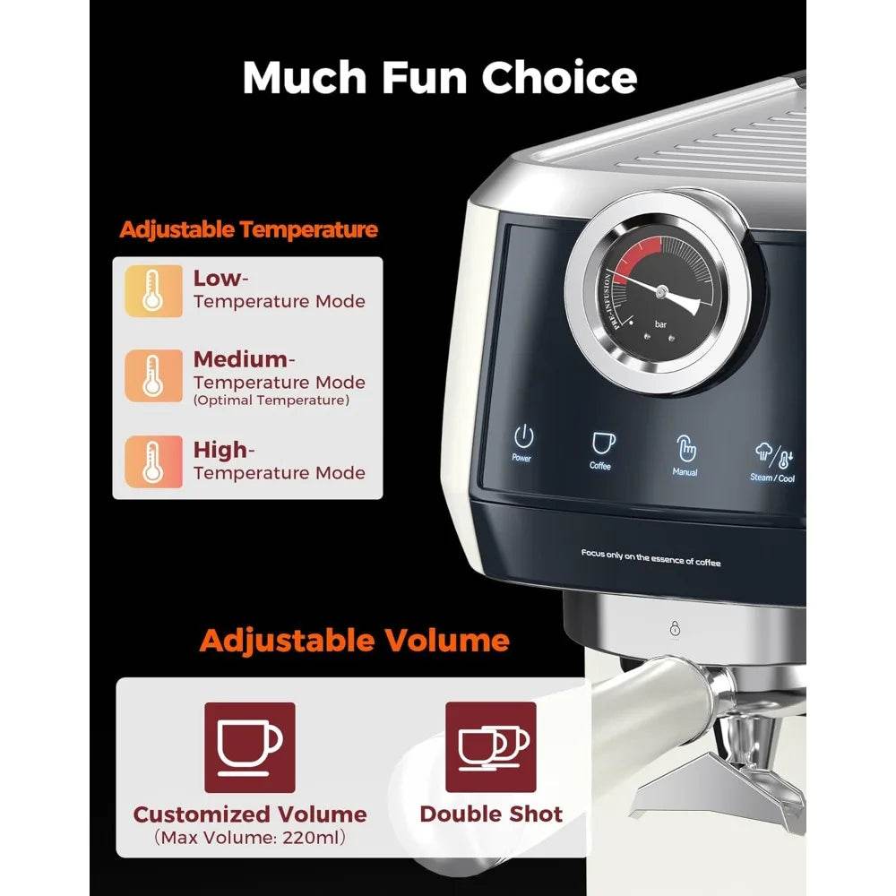 58mm Espresso Machine 20Bar Espresso Maker, Dual Boiler Coffee Maker - Metromarketstore