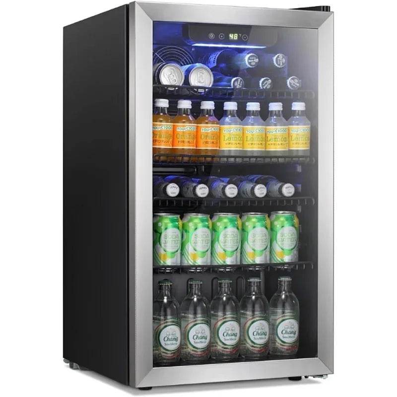 Mini Fridge Cooler - 12 Bottle 48 Can Beverage Refrigerator - Metromarketstore