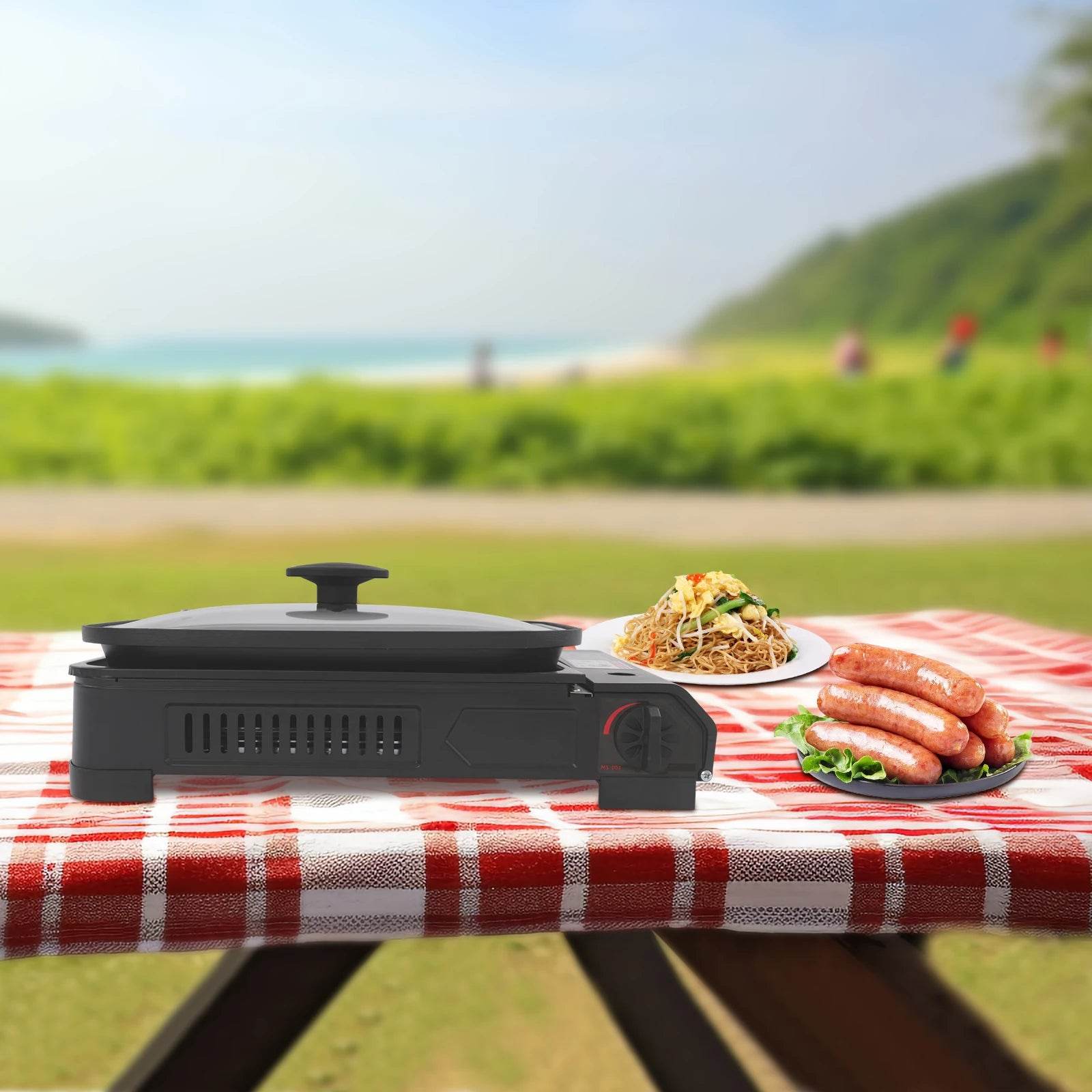 2.1KW Portable Stainless Steel Barbecue Stove for Outdoor Camping, Picnic, and Barbecue - Metromarketstore