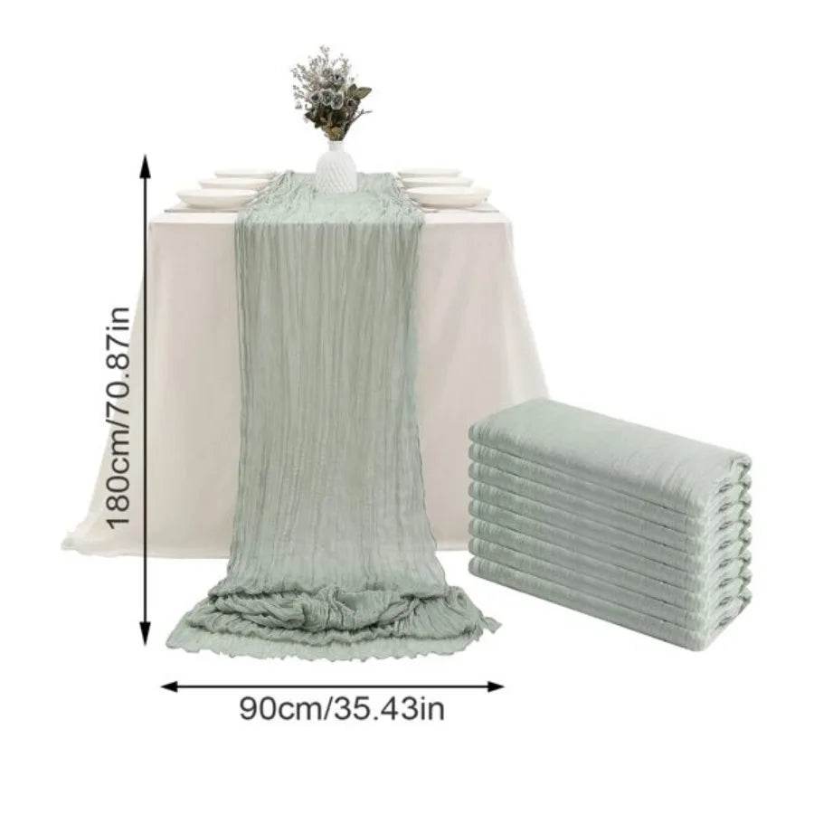 3Pack Voile Crepe Wedding Table Runners - Metromarketstore