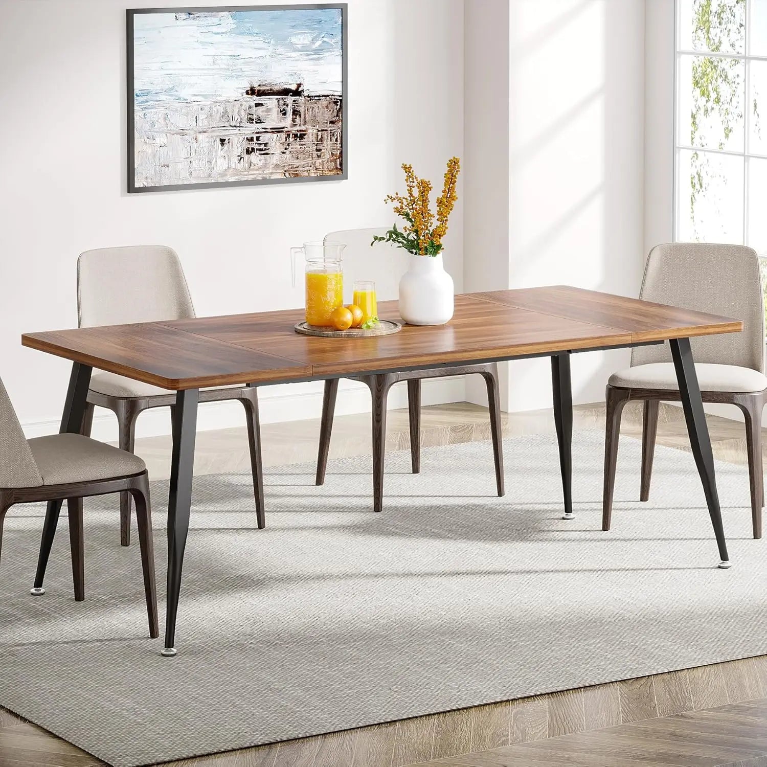 70.9" Large Dining Table for 6 to 8 - Metromarketstore