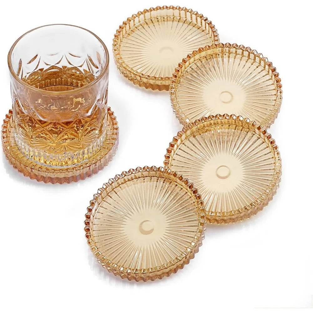 Modern Clear Coaster Set of 5 - Metromarketstore