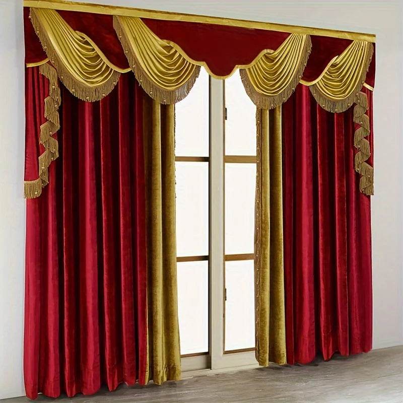2pcs American style French luxury curtain, without valance - Metromarketstore
