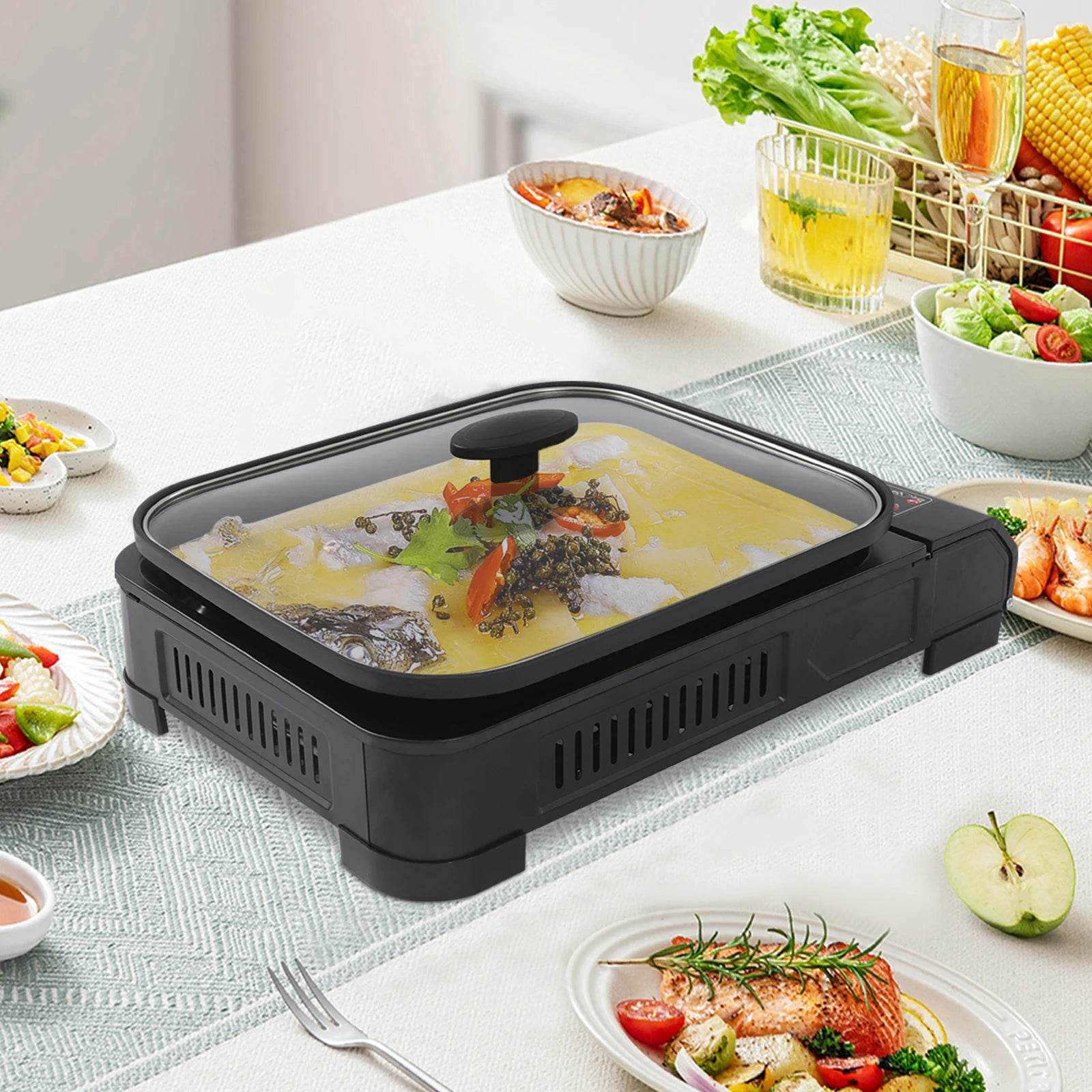 2.1KW Portable Stainless Steel Barbecue Stove for Outdoor Camping, Picnic, and Barbecue - Metromarketstore