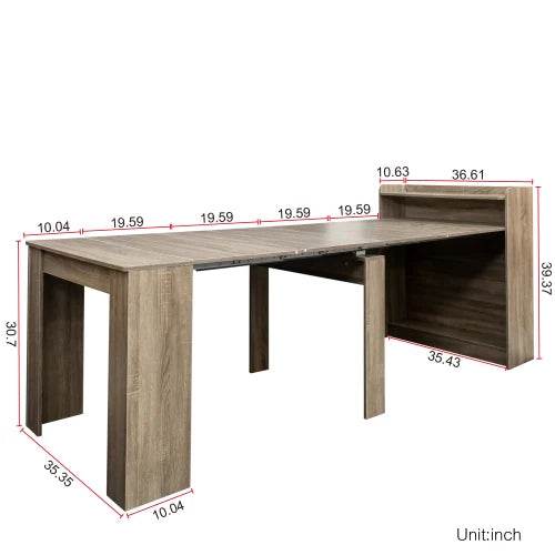 Modern Extendable Dining Table with Storage - Metromarketstore