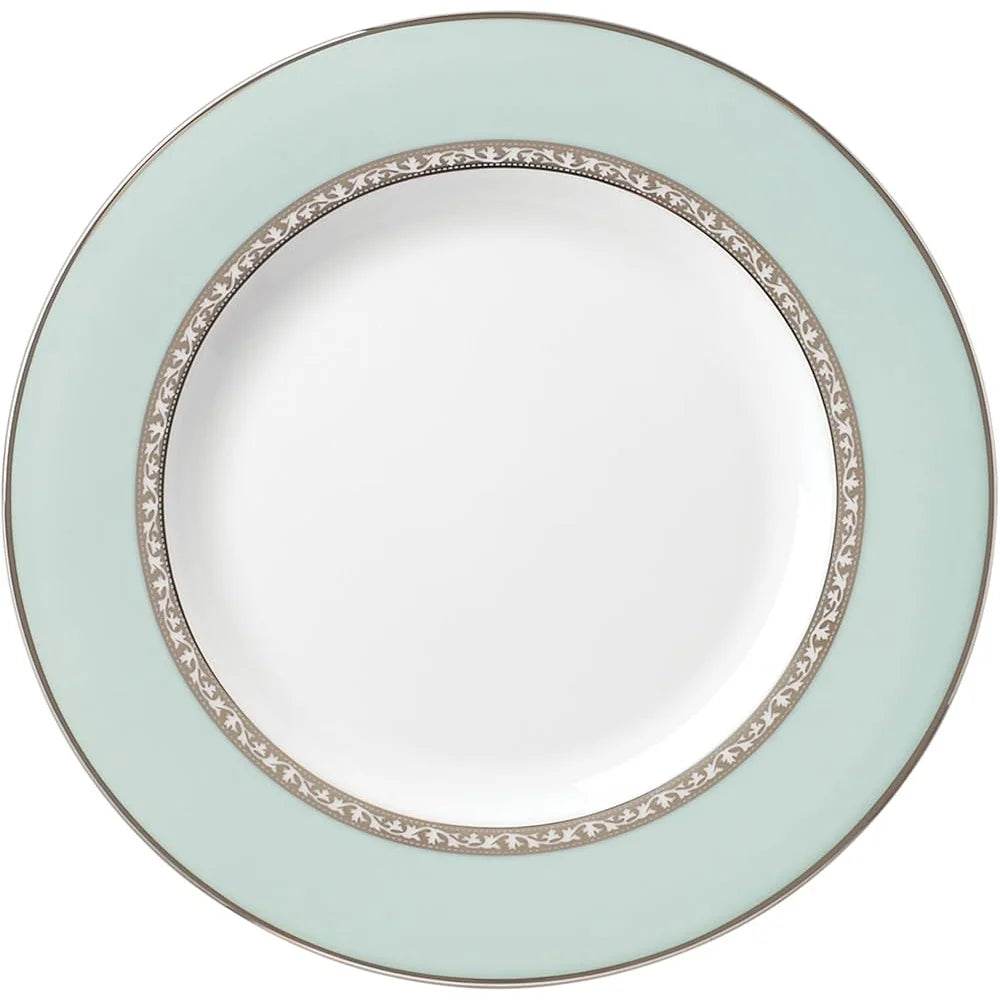 Polished Platinum Accented White Salad Plate 8 Inch - Metromarketstore