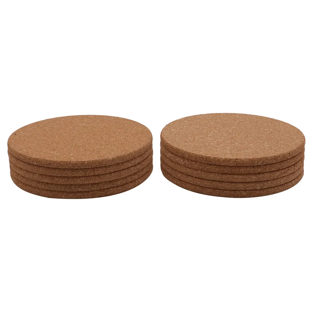US Stock 10pcs Round Cork Coasters 3.9" Diameter - Metromarketstore