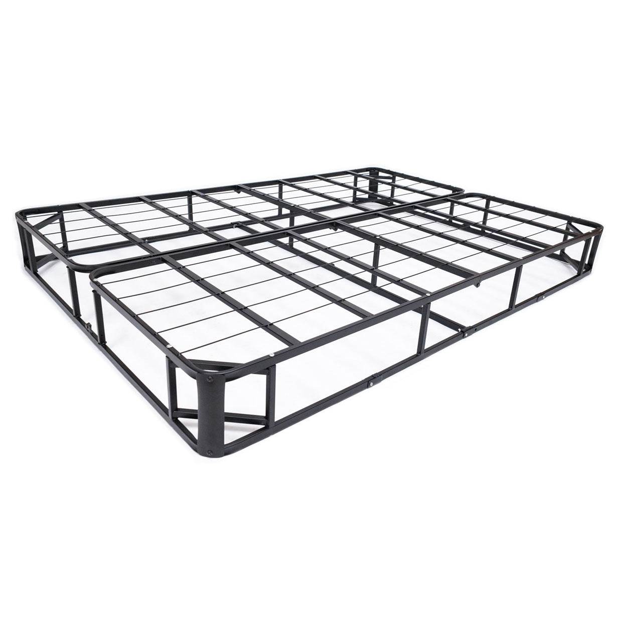 Twin size Steel Metal Box-Spring Mattress Foundation with Cover - Metromarketstore