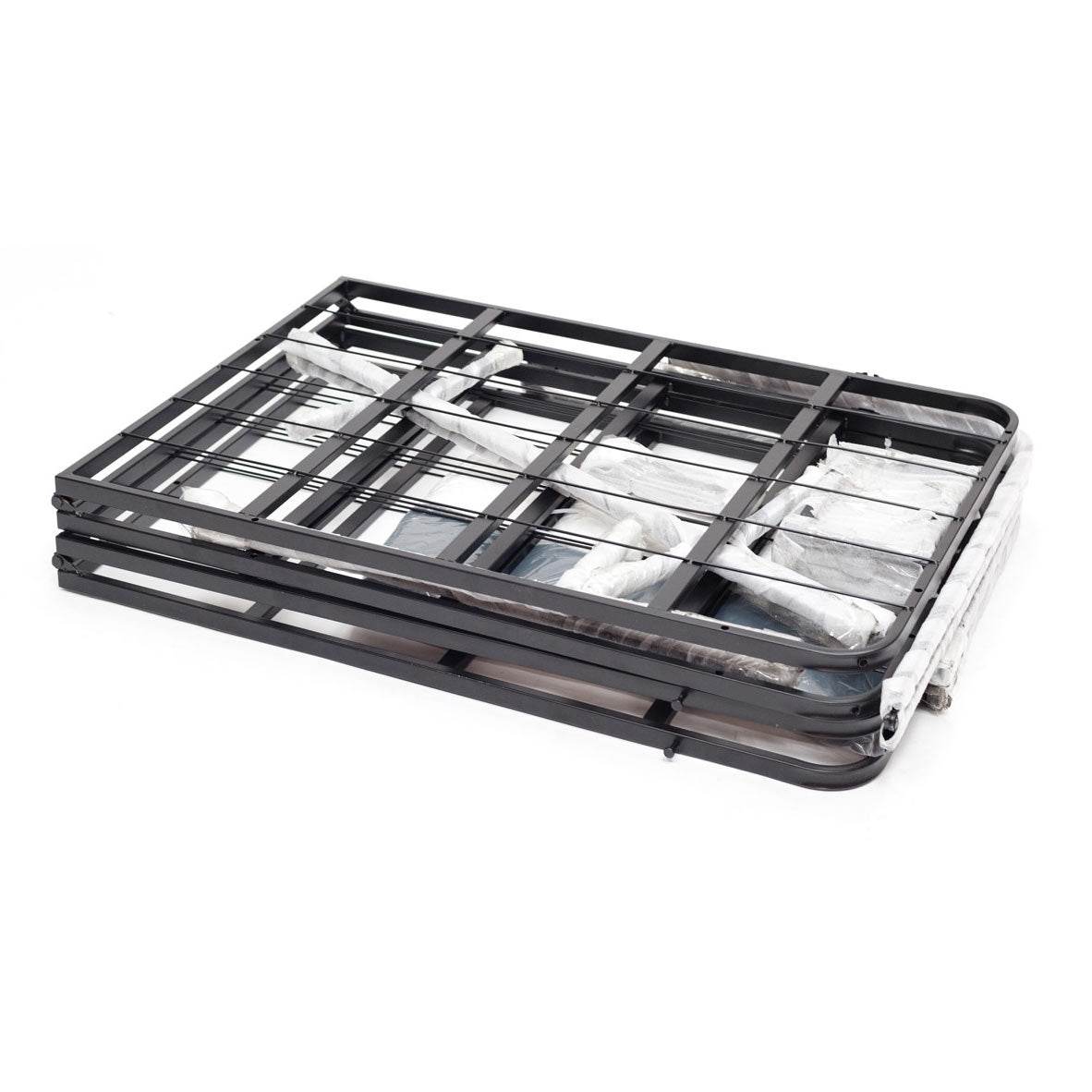 Twin size Steel Metal Box-Spring Mattress Foundation with Cover - Metromarketstore