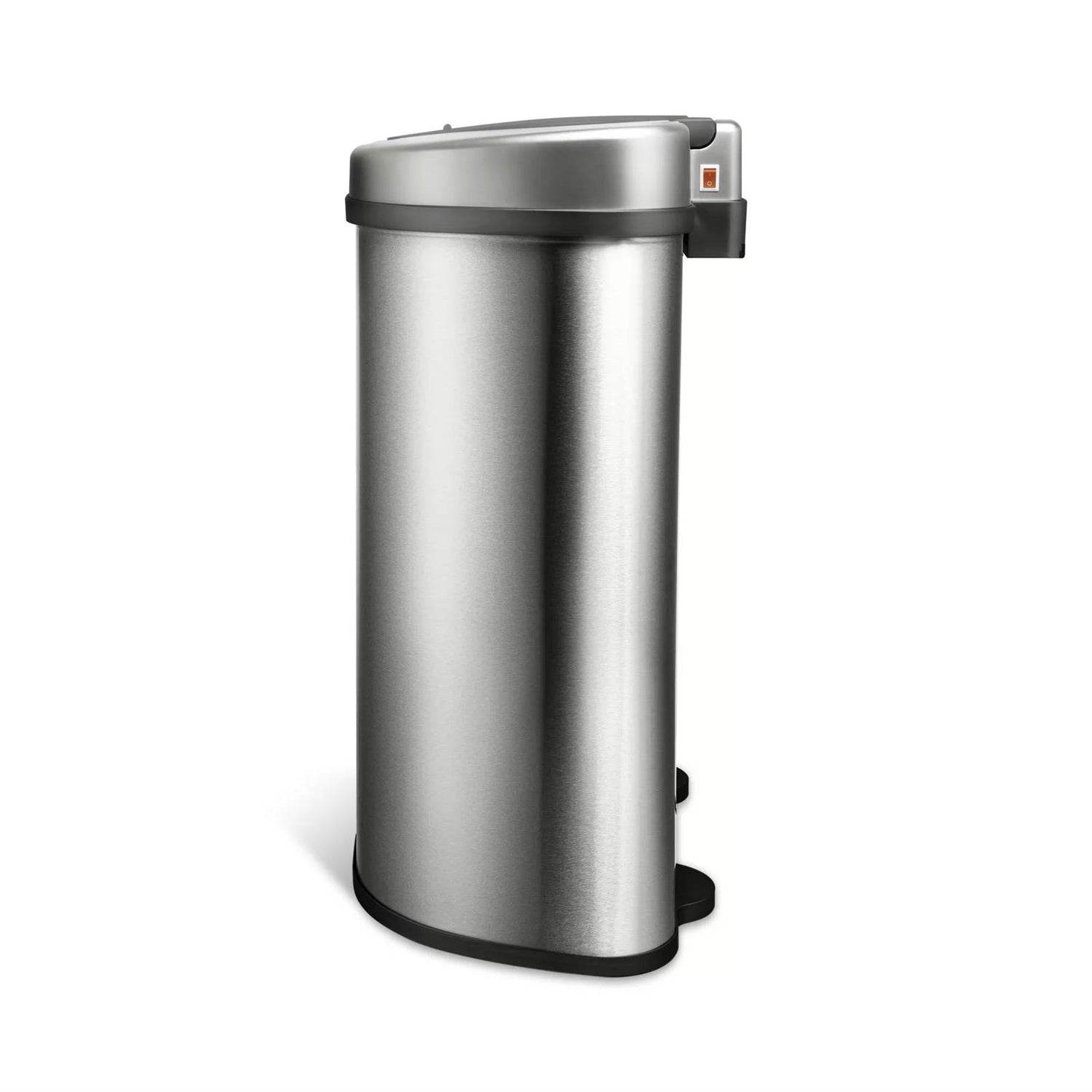 Dual Stainless Steel 18-Gallon Trash Can Recycle Bin with Motion Sensor Lid - Metromarketstore