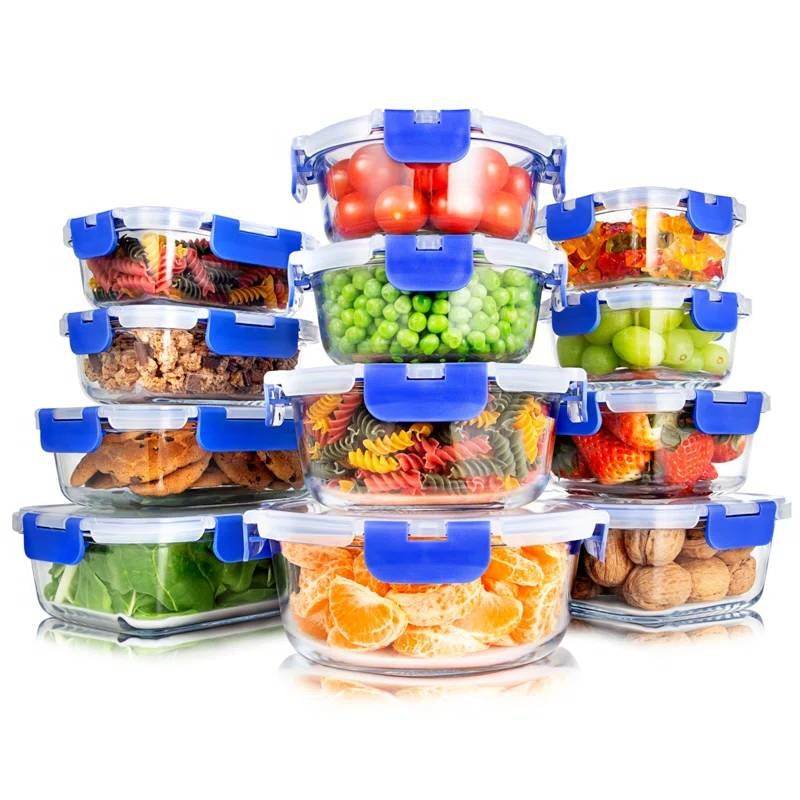 24-Piece Glass Food Storage Container Bakeware Set with Snap Locking Lids - Metromarketstore