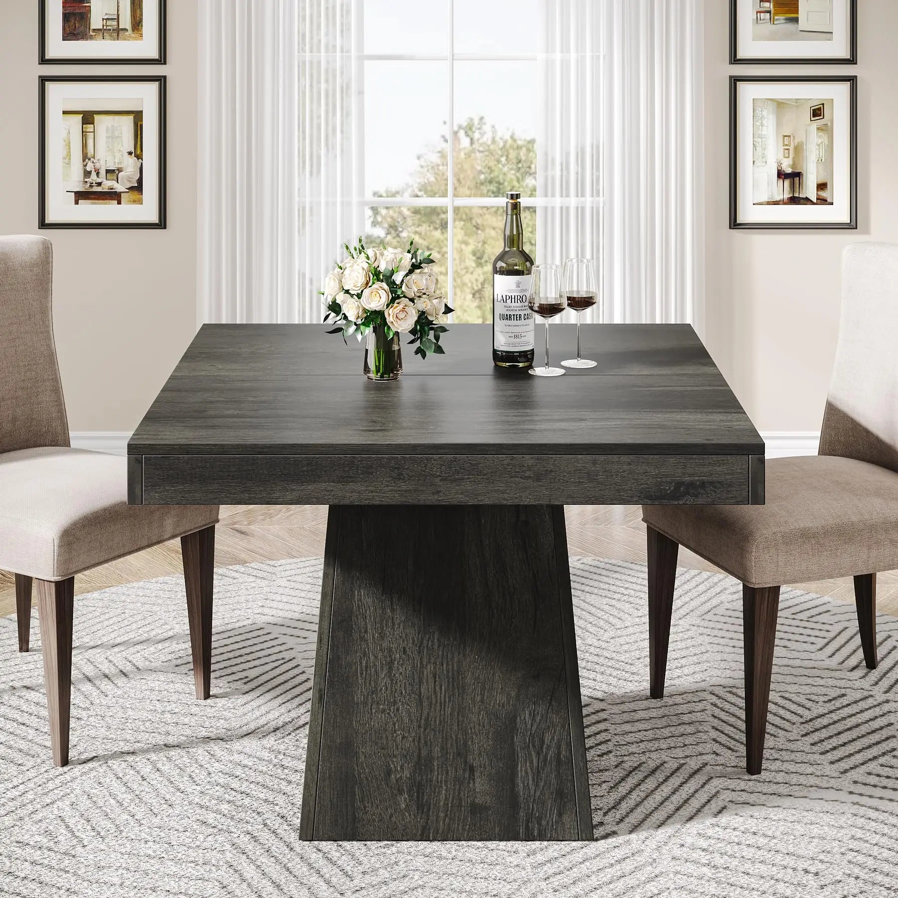 Tribesigns Square Dining Table for 4, 31.5" - Metromarketstore